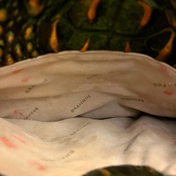 Brahmin croc-embossed genuine leather beauty in rich green & bronze tones - Picture 7 of 7